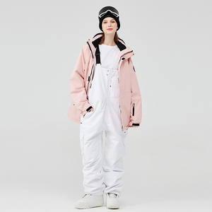 Traje de Esquí Impermeable con Logotipo Personalizado para <span class=keywords><strong>Mujer</strong></span>, Conjunto de Ropa de Invierno, Traje de Esquí de Forro Polar Cortavientos para Deportes al Aire Libre - Product Image 1