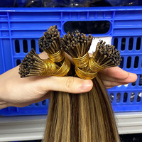 Vente directe usine – Extensions capillaires I-tip sans couture double épaisseur aux couleurs vibrantes pour femmes, permanentables