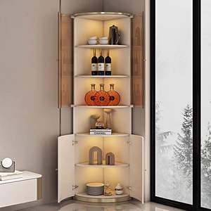 ארון יין יוקרתי לחדר אוכל במלון, ארון תצוגה גבוה עם דלת זכוכית, ריהוט לסלון, ארון בר יין - Product Image 3