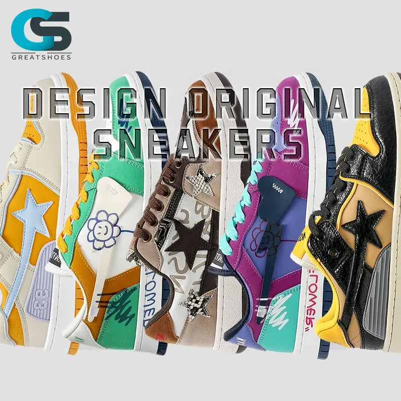 Sport Skateboard Shoes Custom Design Wholesale Men's Custom Sneakers With Logo Branding High Quality Custom Sneakers With Logo