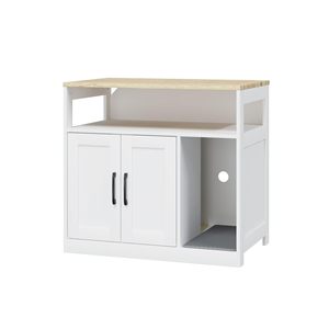 Casa de madera para gatos de interior, para comercio transfronterizo, gabinete pequeño para mascotas, casa para gatos multiusos, valla oculta para caja de arena - Product Image 5