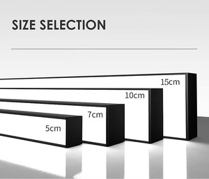 Ultra-sottile rettangolare semplice listello <span class=keywords><strong>a</strong></span> LED profilo pendente Linkable pannello lineare luce incassata LED con alta visibilità - Product Image 6