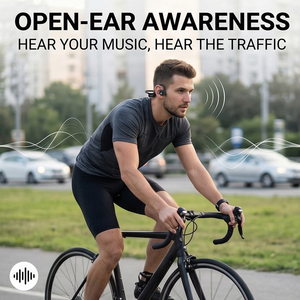 Auriculares de Conducción Ósea Wakers Sport Pro - Auriculares Bluetooth Inalámbricos Resistentes al Agua IPX7, Ultraligeros 29g - Product Image 3