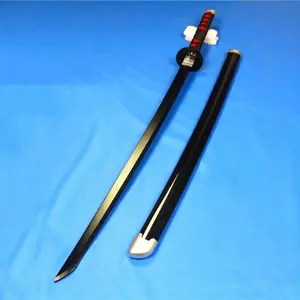 2022 Demon Slayer espada de madera de gran tamaño Katana Cosplay espada de juguete de madera