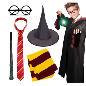 Vendita calda Kids Uniform Party Cosplay Wizarding World abiti a tema Harry and Potter mantello per ragazze e ragazzi con Set da 6 pezzi