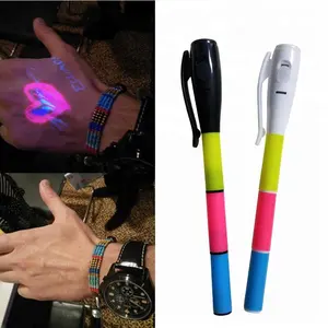 2024 new kids toys Magic uv light art markers, glow painting party 3 in 1 invisible uv permanent led black light marker pens