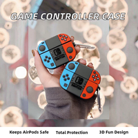 Lustige Cartoon 3D Spielcontroller Silikonhülle für 4 mit Anti-Verlust-Funktion Vollschutz Kabellose Ladeabdeckung