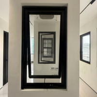 Ventana Abatible DERCHI Moderna de Aluminio con Vidrio Low-E, Resistente al Viento y a Huracanes, Aislamiento Térmico, Tamaño Personalizable, para Villa, con Certificación Energy Star