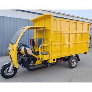 Camion à ordures à trois roues Clean Warrior, 5 mètres cubes, auto-chargeant et auto-déchargeant, à essence, jaune - Product Image 2