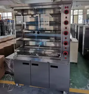 Chuangyu 5 camadas com armário forno a gás comercial máquina de assar frango caminhão de alimentos churrasqueira