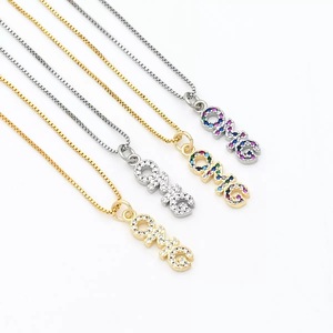 BD-B9061 Collier religieux délicat avec pendentifs <span class=keywords><strong>Vierge</strong></span> Marie, Cœur, Lune, Football, <span class=keywords><strong>Zodiaque</strong></span>, plaqué or 18 carats, Tendance - Product Image 2