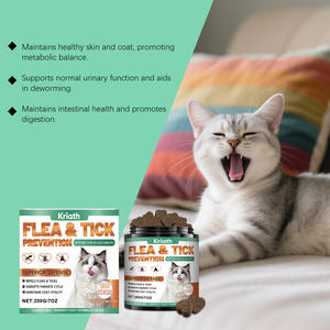 Friandises à mâcher anti-<span class=keywords><strong>puces</strong></span> et tiques pour chats, 200g – Maintient la vitalité du pelage, soutient la santé urinaire et intestinale – Approvisionnement direct usine - Product Image 2