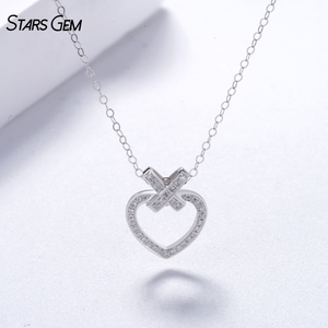Starsgem 0.16ct 0.8mm Round Brilliant Cut Lab Grown Diamond 18K White Gold Classic Unisex Pendant <b>Necklace</b> Color <b>D</b> - Product Image 1