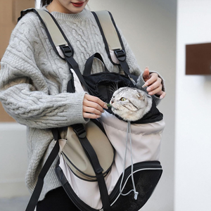 OEM özel kedi sırt çantası lüks tarzı büyük kapasiteli taşınabilir naylon Logo ile evcil hayvan çantası küçük evcil hayvan taşıyıcı araba artefakt tarzı - Product Image 2