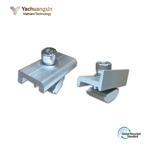Bloque de presión para riel fotovoltaico de venta directa del fabricante para cochera - Aleación de aluminio ajustable de un solo lado con recubrimiento en polvo - Product Image 4