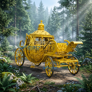 Nouvelle Carrosse Citrouille Dorée de Haute Qualité, Modèle Cendrillon Européen, pour Tourisme et Visites, avec Soudure Électrique, Carrosse Citrouille Princesse - Product Image 1