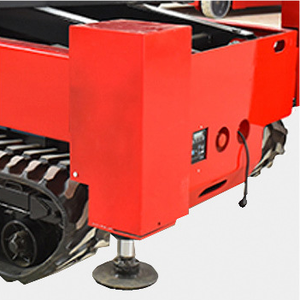 Nueva plataforma elevadora móvil eléctrica, elevador de tijera sobre orugas accionado a mano para construcción de terrenos difíciles para acero al por menor - Product Image 4