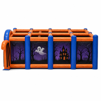 Laberinto Inflable de Halloween FUN BOUNCE, Material de PVC, Uso en Exteriores