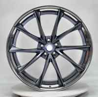 Glänzende Gunmetal-Felgen mit Poliertem Rand, Mehrspeichen-Design, Geschmiedetes 6061 T6 Aluminium, 12000T TÜV JWL VIA Std S4-00093, 18-24 Zoll, Maßanfertigung