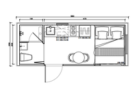Maison modulaire à ossature acier, maison préfabriquée, murs isolés, toutes conditions climatiques, cabane portable, maisons sur roues, couleur bois