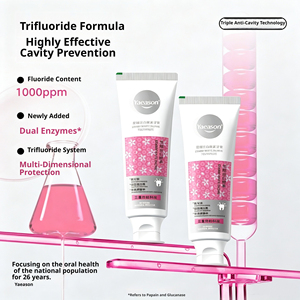 Dentifrice Olaflur au goût de thé au jasmin, étiquette privée OEM, anti-caries, haleine fraîche, élimine les odeurs buccales, blanchissant, dentifrice naturel - Product Image 5
