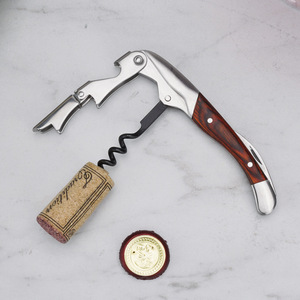 Sacacorchos de Acero Inoxidable con Mango de Madera, Abridor de Botellas de Vino Tinto, Abridor de Cerveza, Estilo Clásico XR2999 - Product Image 5