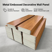 Panneau isolant en métal à grain de bois moderne, imperméable et ignifuge, pour revêtement mural extérieur, bardage de villa et usage domestique