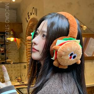 247 हैम्बर्ग प्लग गर्म पॉलिएस्टर फाइबर महिलाओं के शीतकालीन प्यारा कान बैग ठंडे-प्रूफ छात्र कान कवर सवारी - Product Image 3