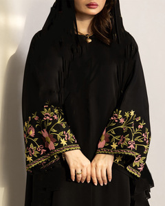Nuovo Abito Islamico Modesto per Donne, Kaftan in Tessuto Seta Ghiaccio ad Alta Densità con Ricamo Floreale - Product Image 4