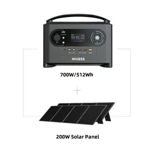 Solar Portable Power Station 700W 1200w 2000w Solar Generator Camping Powerstation Tragbare Kraftwerk With Solar Panel