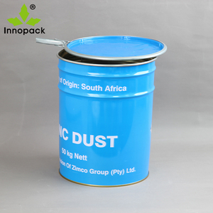 ถังโลหะสีขาวขนาด 20 กก. พร้อมสารเคลือบกันน้ำและห่วงล็อค - Product Image 5