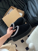 Bottes de neige confortables et imperméables pour femmes 2026, de haute qualité, avec semelle épaisse, style pantoufle, en polaire et fourrure, sans talon, modèle Muffin Botto