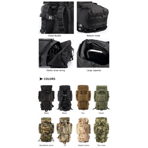 Mochila Táctica Multifuncional 1000D TM Camo Unisex Impermeable con Capacidad de 77L+ para Actividades al Aire Libre - Product Image 4