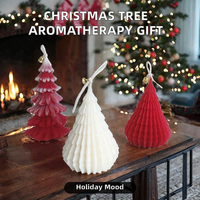 Bougie aromatique en cire de soja parfumée pour Noël, cadeau de fête