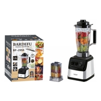 Mixeur-Blender-Presse-Agrumes Commercial 3-en-1 Bardefu de Haute Qualité, Robuste en Acier Inoxydable, Électrique à Bouton Poussoir pour Usage Domestique