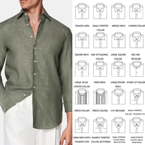 OEM Custom High-End camicie di <span class=keywords><strong>lino</strong></span> per gli uomini italiani Business Party matrimonio Casual filato tinto primavera stagione all'ingrosso - Product Image 6