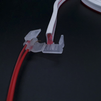 2 broches 12V led néon connecteur sans soudure pour 6x12mm pur led silicone néon flex fin de connecteur accessoires