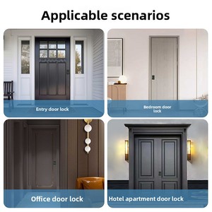 Cerradura Inteligente con Huella Dactilar Estilo Graffiti para Puertas de Hogar, Oficina, Apartamento y Hotel, Estándar Estadounidense para Comercio Exterior - Product Image 3