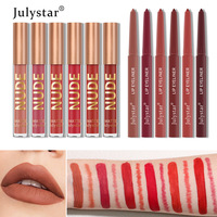 Vente en gros de brillant à lèvres repulpant coffret cadeau de maquillage pour femmes cosmétiques ensemble de crayon à lèvres et de brillant à lèvres livraison directe