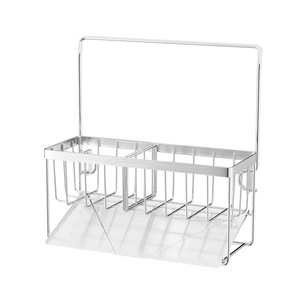 Scaffale portaoggetti multifunzione 304 in acciaio inox per cucina, per spugne, <span class=keywords><strong>detersivi</strong></span> e strofinacci, da lavello - Product Image 2