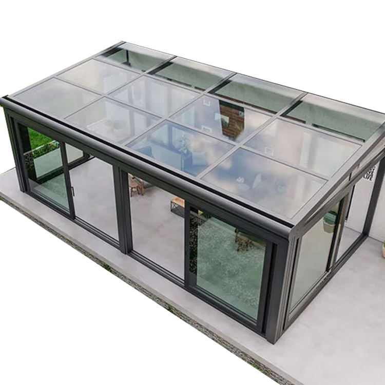 In Stock Prefabricated Waterproof Glass House