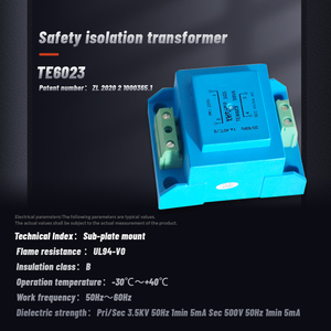 YHDC TE6023 หม้อแปลงไฟฟ้าแบบติดตั้งบนแผ่นปิดผนึกอีพ็อกซี่ 30VA 110/220/230/380V AC หม้อแปลงไฟฟ้าแบบแยกขั้นตอน หม้อแปลงไฟฟ้าเสียงรบกวนต่ำสำหรับอุตสาหกรรม - Product Image 2