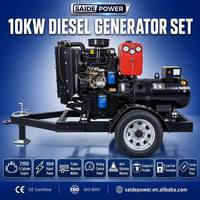 Générateur diesel silencieux d'occasion pour centre commercial/maison - 12 kVA, 10 kW, 15 kW - Alimenté par un moteur bicylindre 2110D, 220 V/2105