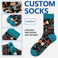 Chaussettes amusantes en coton de haute qualité à impression numérique pour hommes, jeunes et enfants – Collection Automne