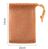 Sac exfoliant en nylon pour savon africain avec cordon de serrage pour la douche