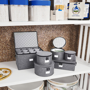 חם מכירה אפור נייד סכו "ם מקרה אחסון המפעל ישיר מיכלים צלחת עבור מטבח פתרון אחסון מעולה - Product Image 4