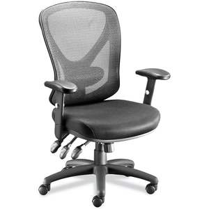 Alera Aeson Series Multifunction Task <b>Chair</b> 15\" 18.82\" Seat Height <b>Supports</b> up to 275 Lbs Black Seat/<b>Back</b> <b>with</b> Lift Style - Product Image 1