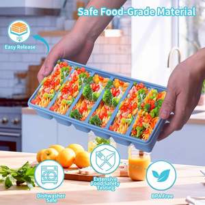 Bac à glaçons de qualité alimentaire, moule à glaçons en blocs et en bandes longues, bac de congélation commercial, conteneur de congélation pour soupes, boîte de stockage de glace - Product Image 3