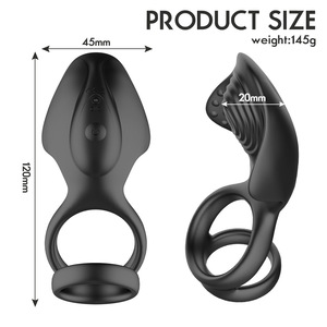 <b>Men's</b> Vibrating Prostate Massager with Cock Rings <b>Vibrator</b> Sex Toys <b>for</b> <b>Men</b> Male Couple Penis Delay Ejaculation Adults Good% - Product Image 4