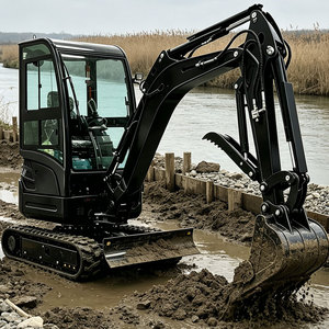 Mini-excavatrice 1,8 tonne avec cabine fermée, moteur diesel Kubota, siège à suspension CE, pour travaux de terrassement, excavatrices sur chenilles à bas prix, rotation latérale - Product Image 4